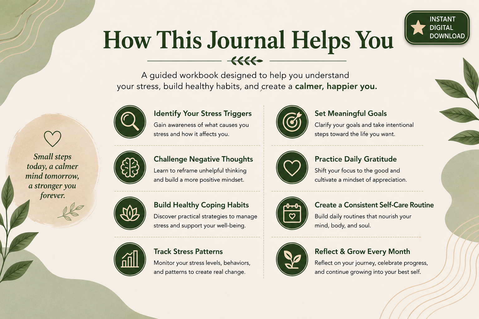 Stress Processing Journal Printable PDF | 29 Pages | Anxiety & Stress Relief Workbook - Image 3